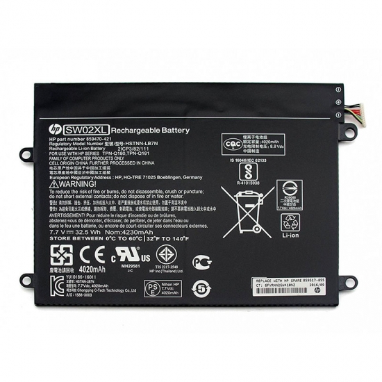 HP 859517-855 Battery SW02032XL TPN-Q181 859470-421 Fit X2 10-P018WM 10-P010NR - Click Image to Close